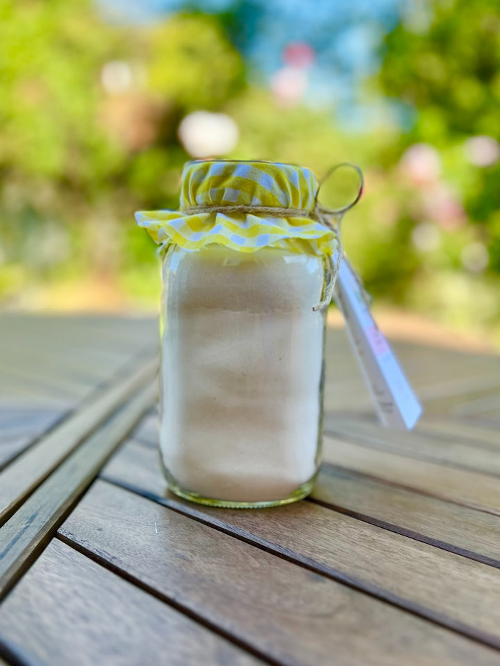 The back of a Turtle Tracks Lemon Thumbprint Cookie Mix jar.