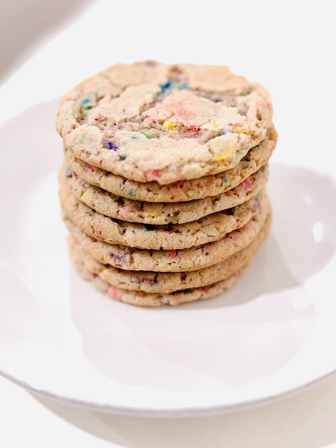 A stack of delicious Unicorn Magic Cookies by Turtle Tracks