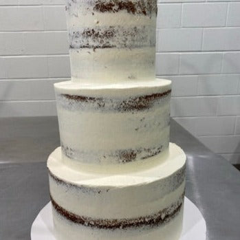 3 Tier Cakes:  Buttercream Finish (florals & decor not included)
