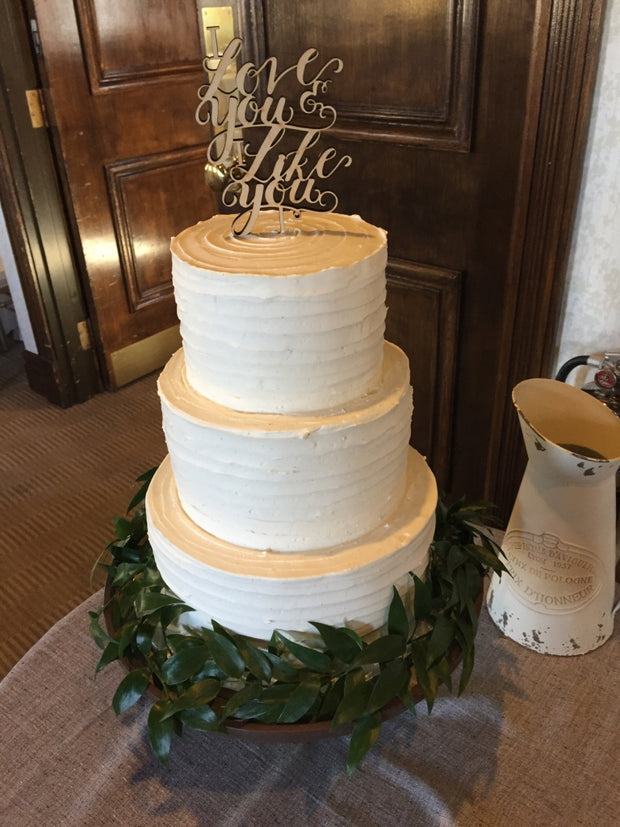 3 Tier Cakes:  Buttercream Finish (florals & decor not included)