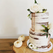 2 Tier Cakes:  Buttercream Finish (florals & decor not included)